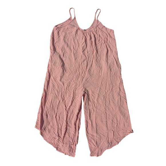 Shinestar Jumpsuit Lagenlook Pink Wide Leg Casual Flowy‎ Comfy Women's Large - Picture 1 of 6